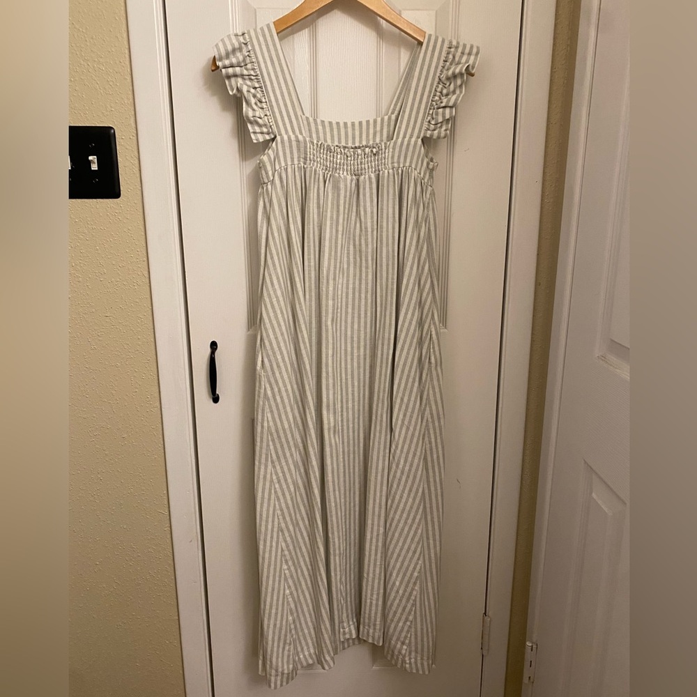 A New Day Green and White Striped Dress XS - Picture 2 of 6